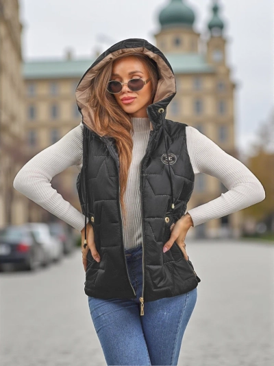 Дамски ватиран елек с качулка Ash Crown