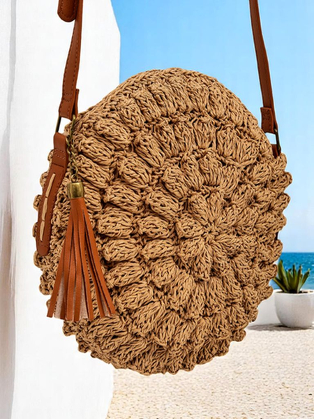 Royalfashion Малка сламена дамска чанта Solea Mini