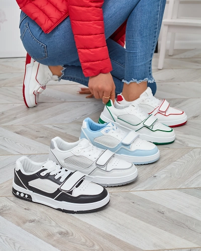 Дамски спортни маратонки в бяло и зелено Xirrat- Footwear