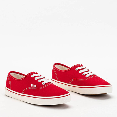 Czerwone damskie tenisówki typu trampki Lifeda - Obuwie