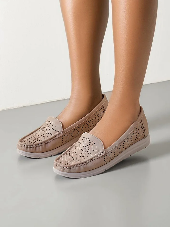 Кафяви мокасини с отворен дизайн Royalfashion Besset