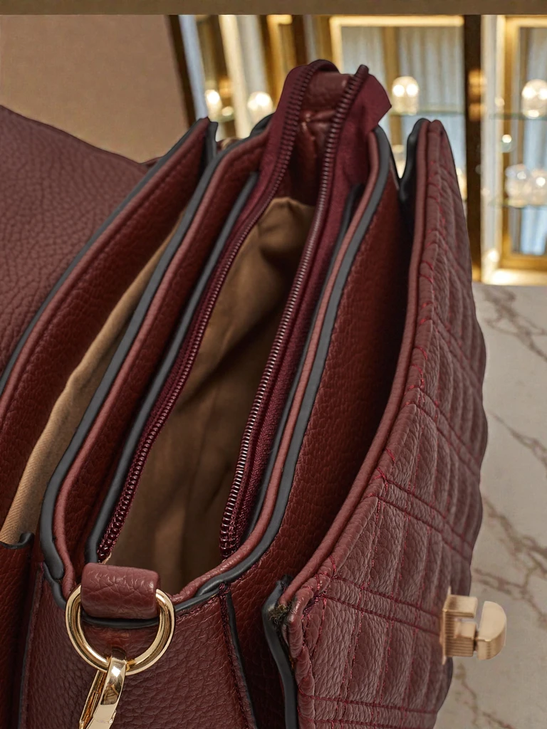 Дамска Чанта Luna Бордо Екологична Елегантна за Всеки Ден