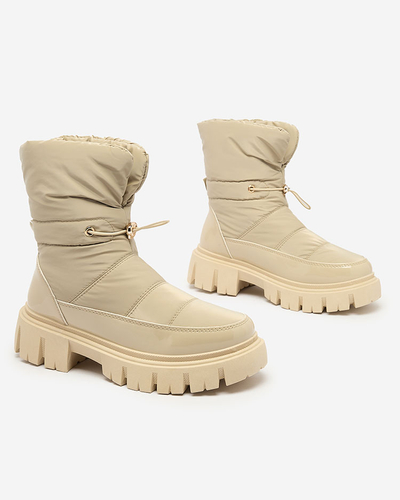 Royalfashion Дамски ботуши за сняг в светлокафяв цвят Sadella