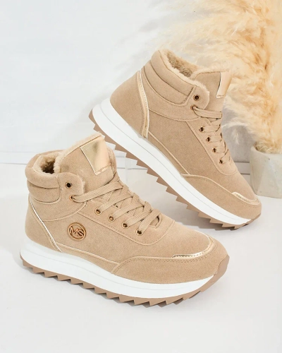 Royalfashion Затоплени дамски маратонки с кожа Casill