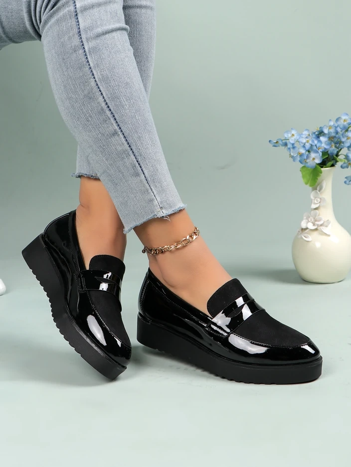 Royalfashion Дамски лакови мокасини Afidale