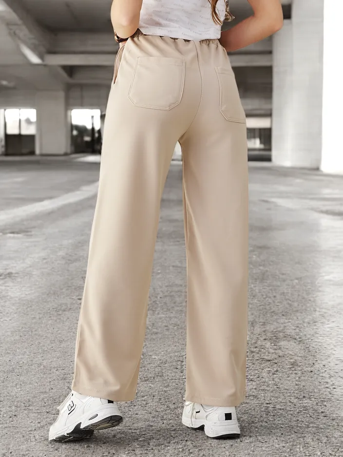 Royalfashion Прости дамски панталони с връзки