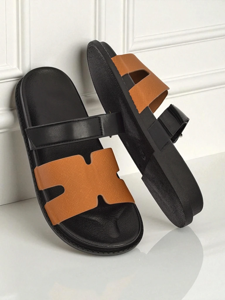 Royalfashion Дамски сандали от еко кожа тип slip-on FlexiComfi