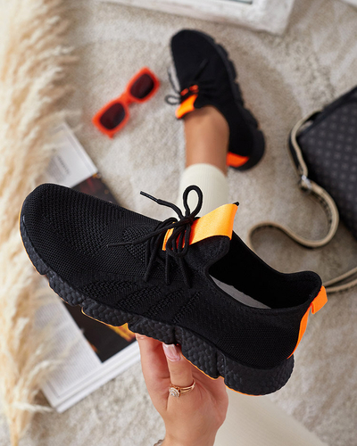 Czarno - fuksjowe sportowe buty damskie Bommgi - Obuwie