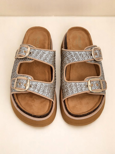 Royalfashion Дамски джапанки на платформа Nora Woven