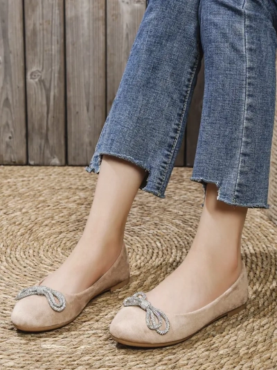 Royalfashion Женски балетни обувки с панделка Ofelna