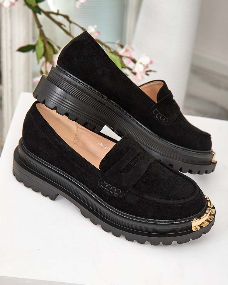 Royalfashion Дамски мокасини от еко велур Retillum