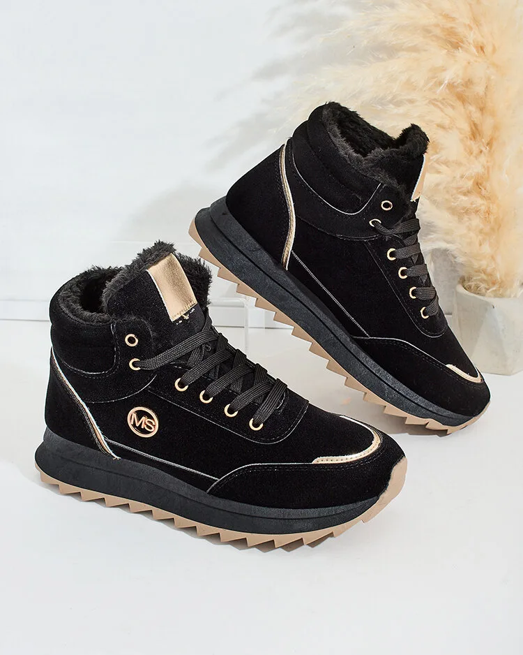 Royalfashion Затоплени дамски маратонки с кожа Casill