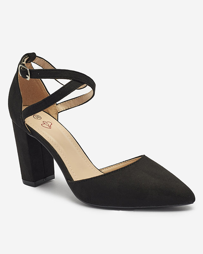 Черни дамски обувки на ток Amagy- Footwear