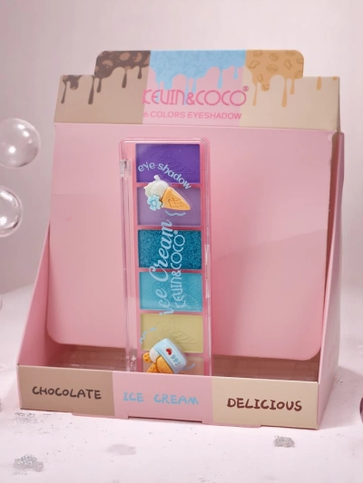 Кевин и Коко Палета 6 сенки за очи с блестящи частици Сладолед