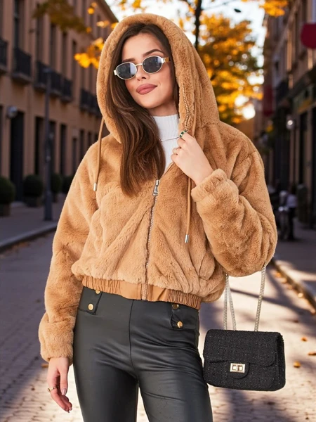 Дамско яке Royalfashion от естествен косъм