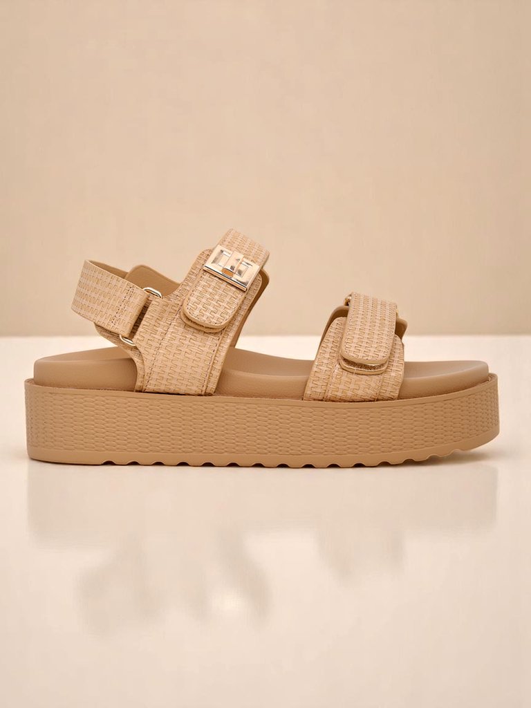 Дамски сандали на платформа Royalfashion Бежови Lavinia – удобно лято