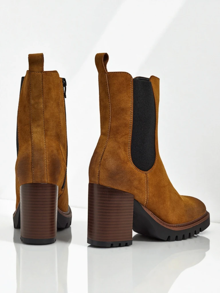 Дамски боти от еко велур на ток Soreya