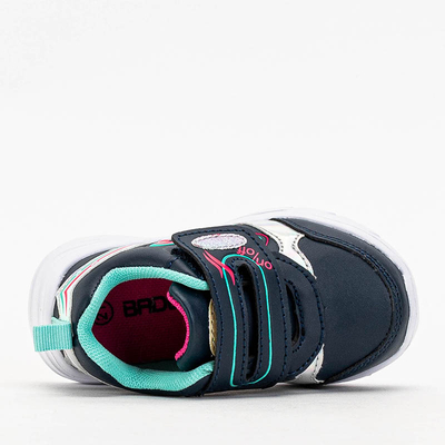 Granatowo - miętowe buty sportowe dziewczęce Mikorasi - Obuwie