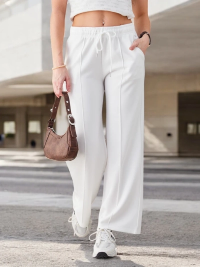 Royalfashion Широки дамски панталони с намачквания