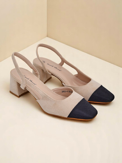 Royalfashion Дамски обувки на нисък ток с декоративен нос Eleganzo