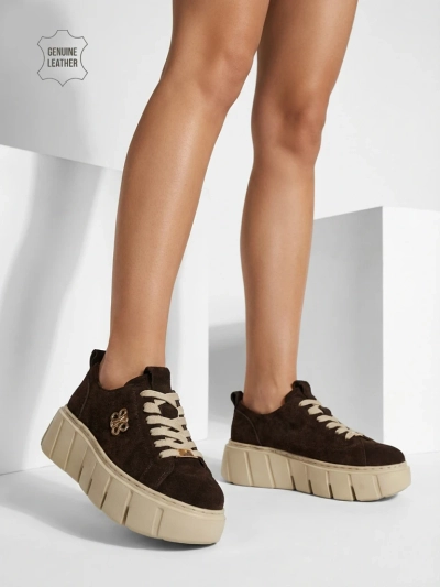 Спортни дамски маратонки от естествена кожа Renos