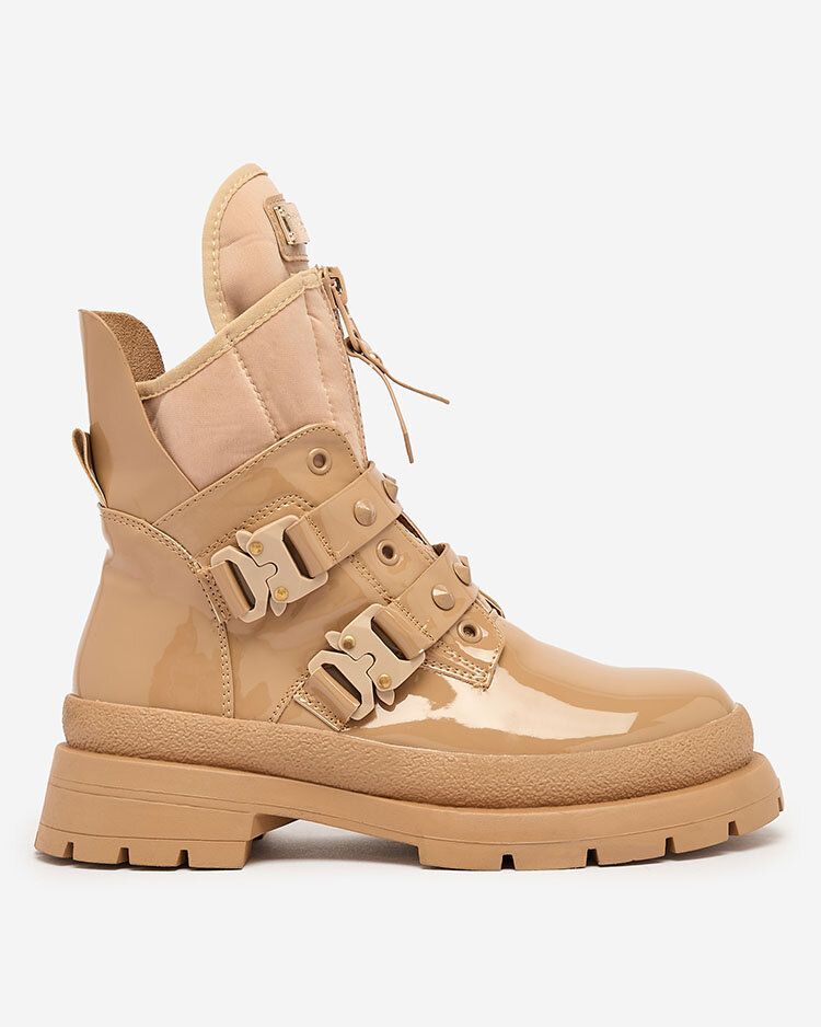 Royalfashion Светлокафяви дамски ботуши Hennobs