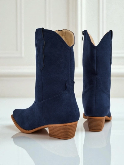 Дамски еко велурени каубойски ботуши SpireHush