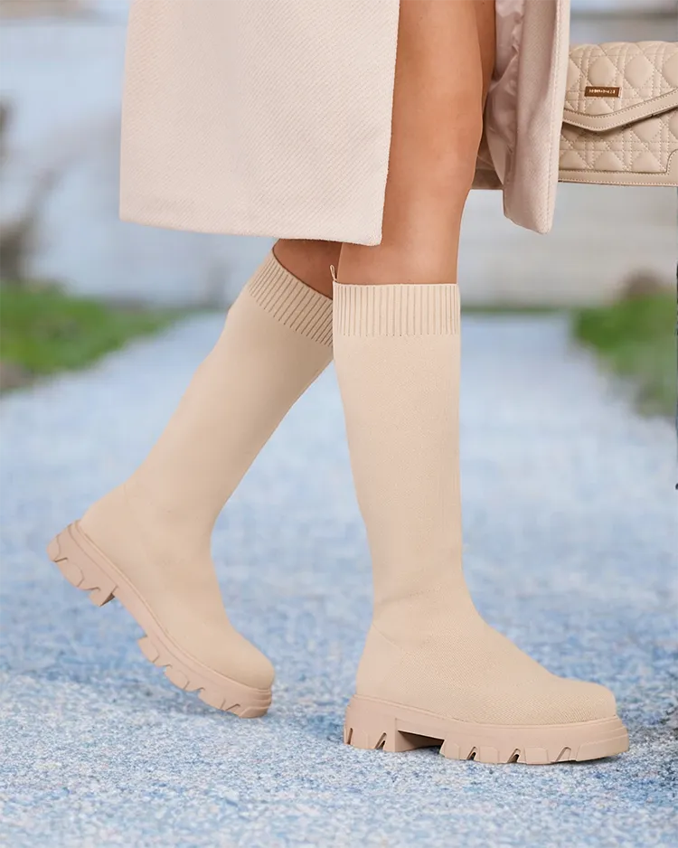 Дамски ботуши Royalfashion със скрита обувка Фило