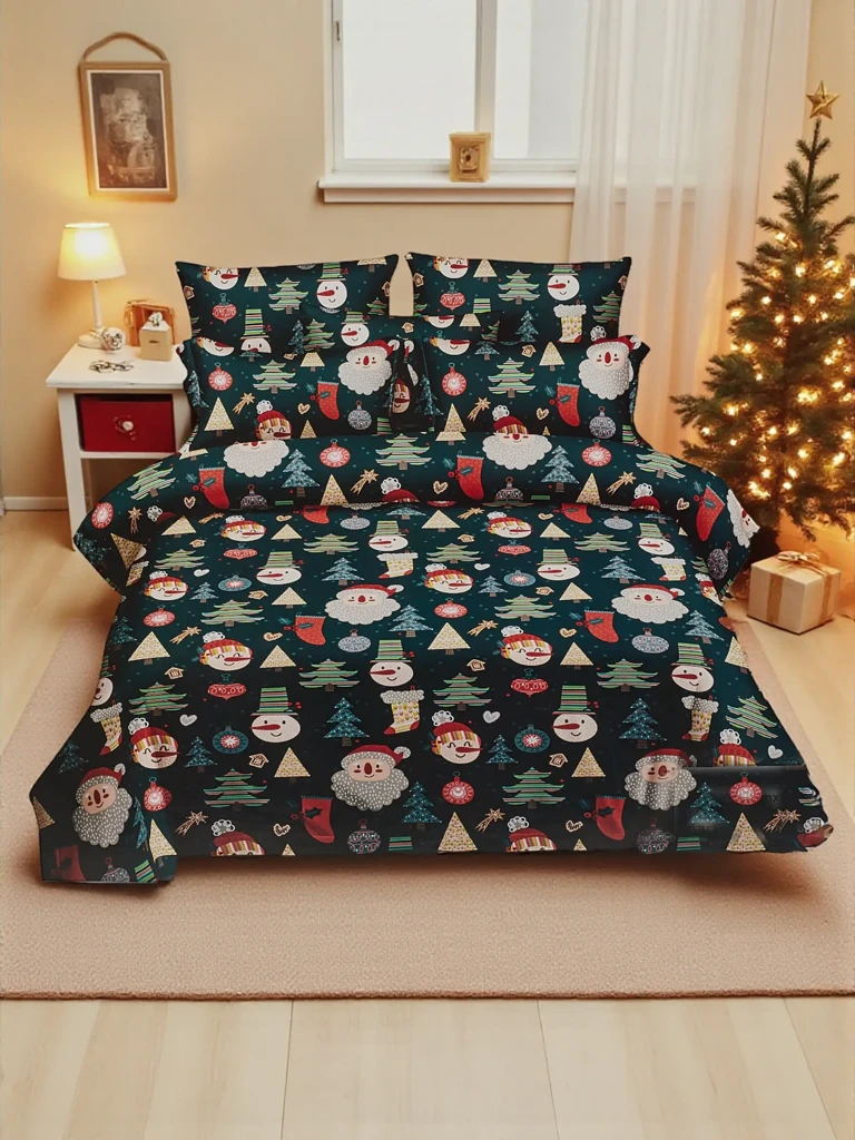 Royalfashion Коледно спално бельо 160x200 комплект от 3 части