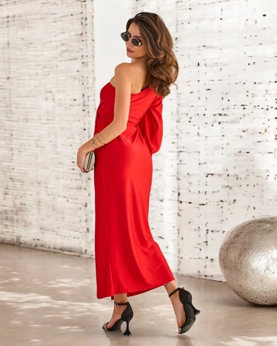 Рокля от дълъг плат за жени на Royalfashion с едно рамо