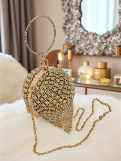 Royalfashion Дамска чанта топка с цирконии Velora Bloom