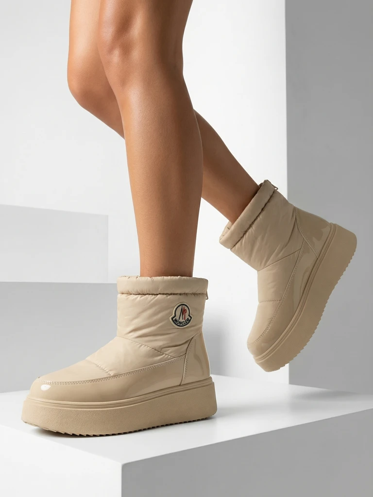 Royalfashion Дамски ботуши за сняг в бежов цвят Ademra