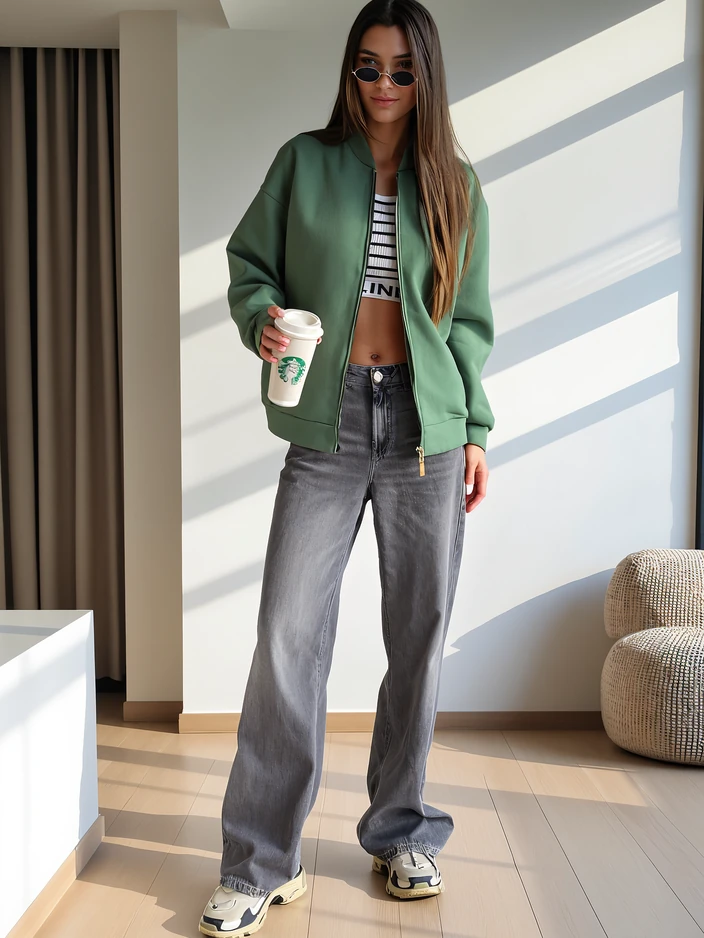 Royalfashion Летен бомбър с цип