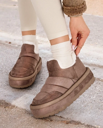 Royalfashion Дамски къси ботуши Zoeno a'la snow boots