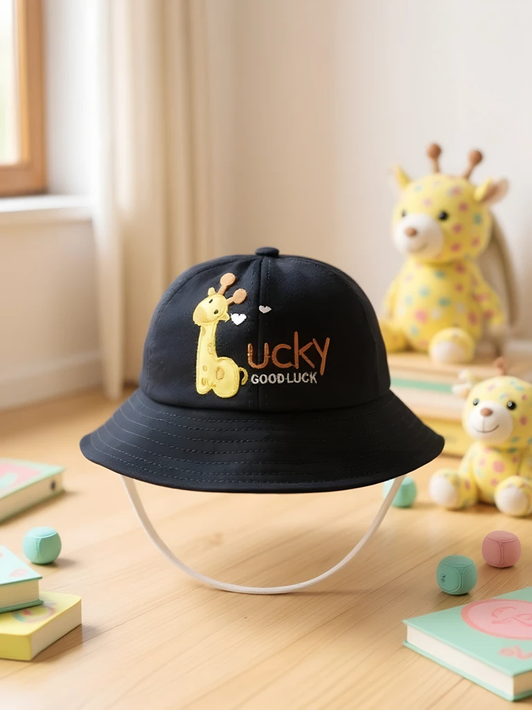 Royalfashion Детска шапка тип бакет Happy Patches