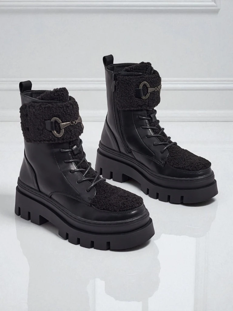 Дамски боти workeri с пух Safil