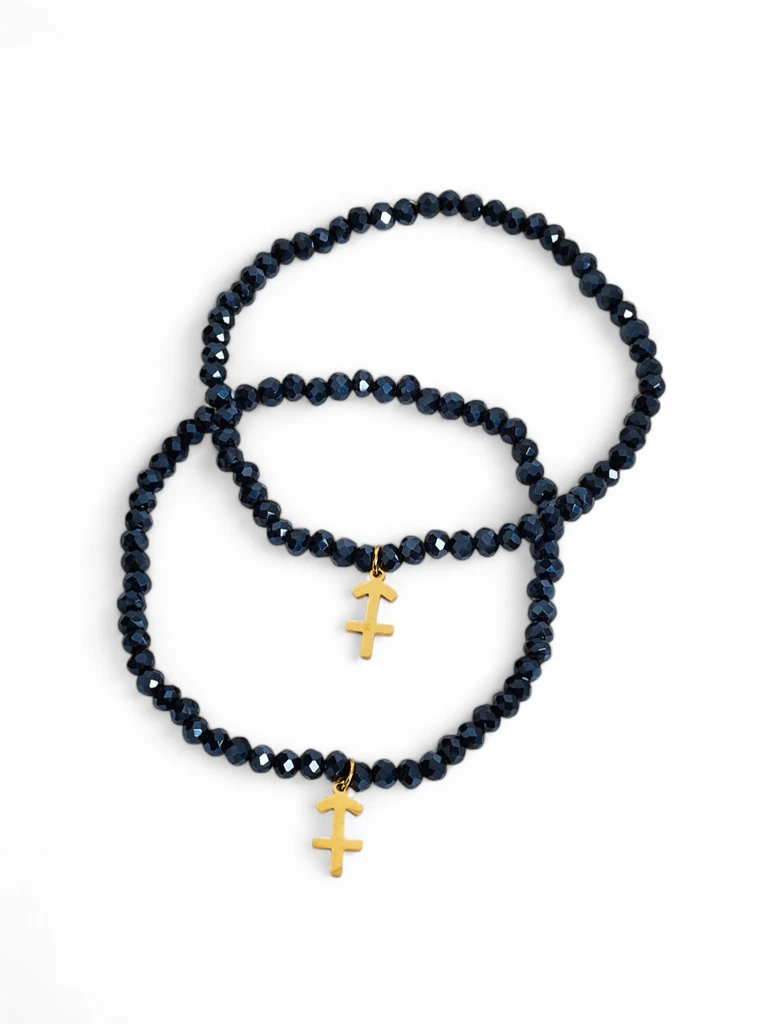 Royalfashion Дамски гривни с висулка котва, комплект от две