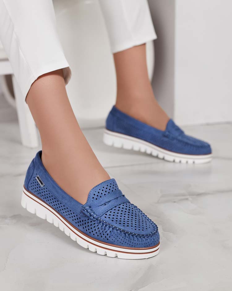 Royalfashion Ажурни дамски мокасини Leteller