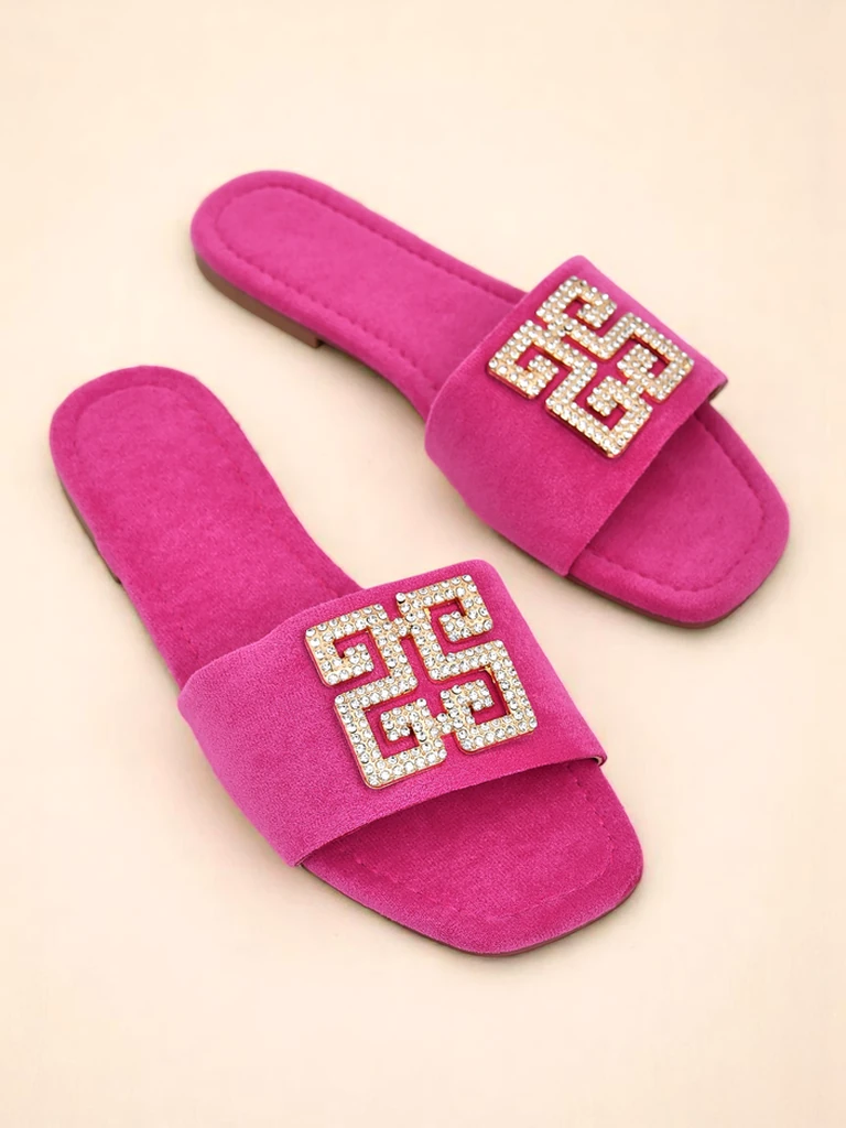 Royalfashion Женски чехли с плоска подметка Zamila