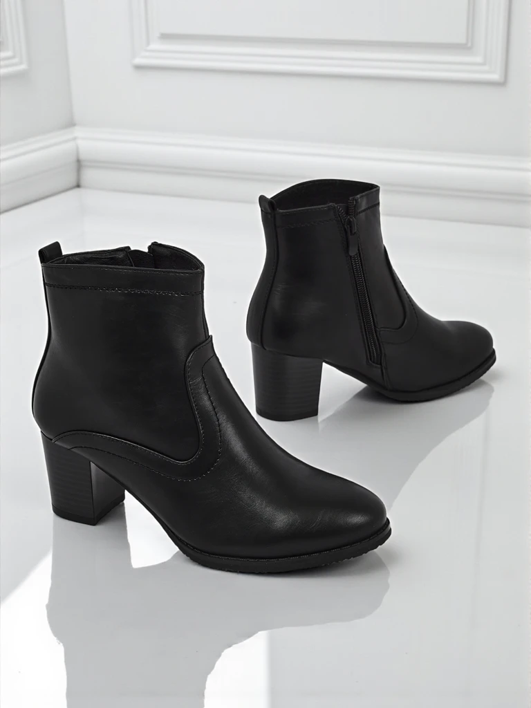 Дамски боти от еко кожа на ток Lunar Crest