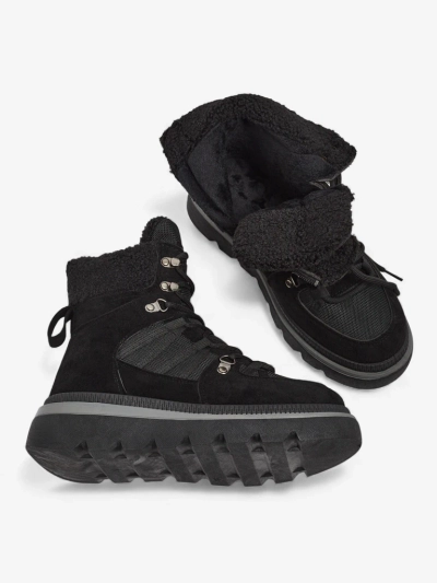 Дамски боти Aurora Черни кожени елегантни за есента