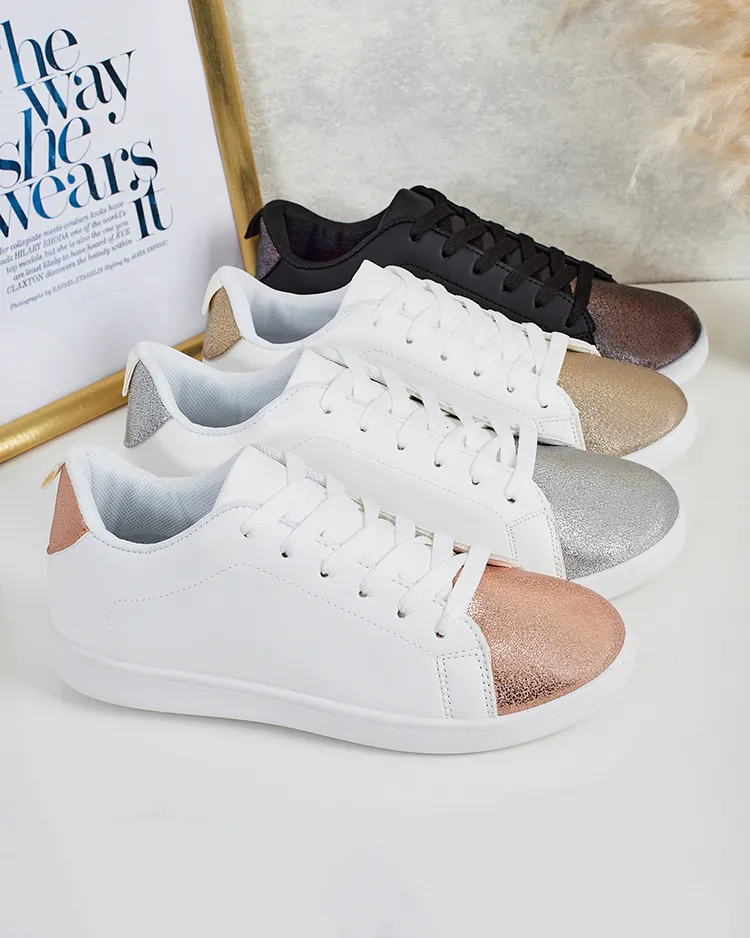 Дамски сникърси Calista Nero – черни кожени плоски обувки за пролетта