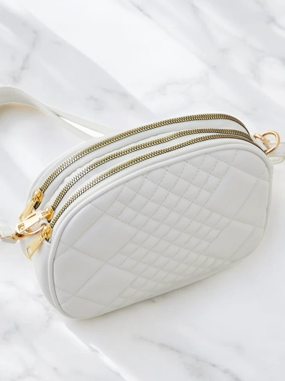 Royalfashion Малка овална дамска чанта, изработена от еко-кожа