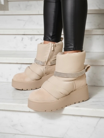 Royalfashion Дамски клиновидни зимни ботуши Renosi