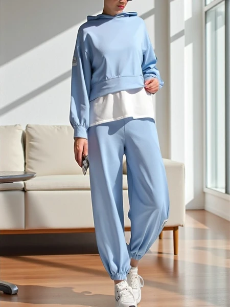 Royalfashion Дамски памучен комплект с риза