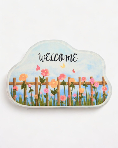 Royalfashion Цветна изтривалка за врата с цветя 40x60