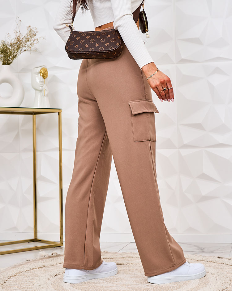 Royalfashion Затоплен дамски боен панталон