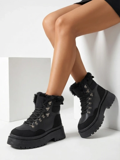 Дамски ботуши за сняг с връзки от Royalfashion Qiroz