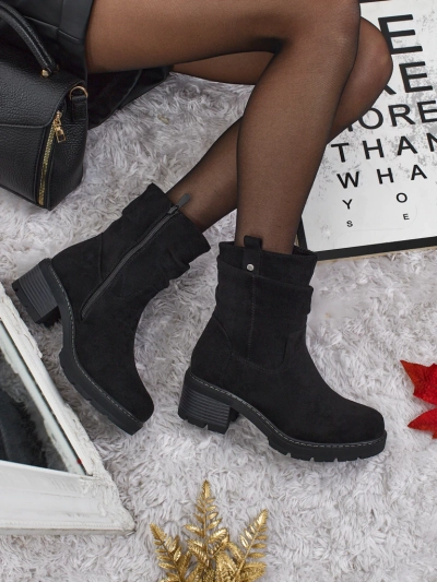 Дамски високи еко велурени боти Carmine