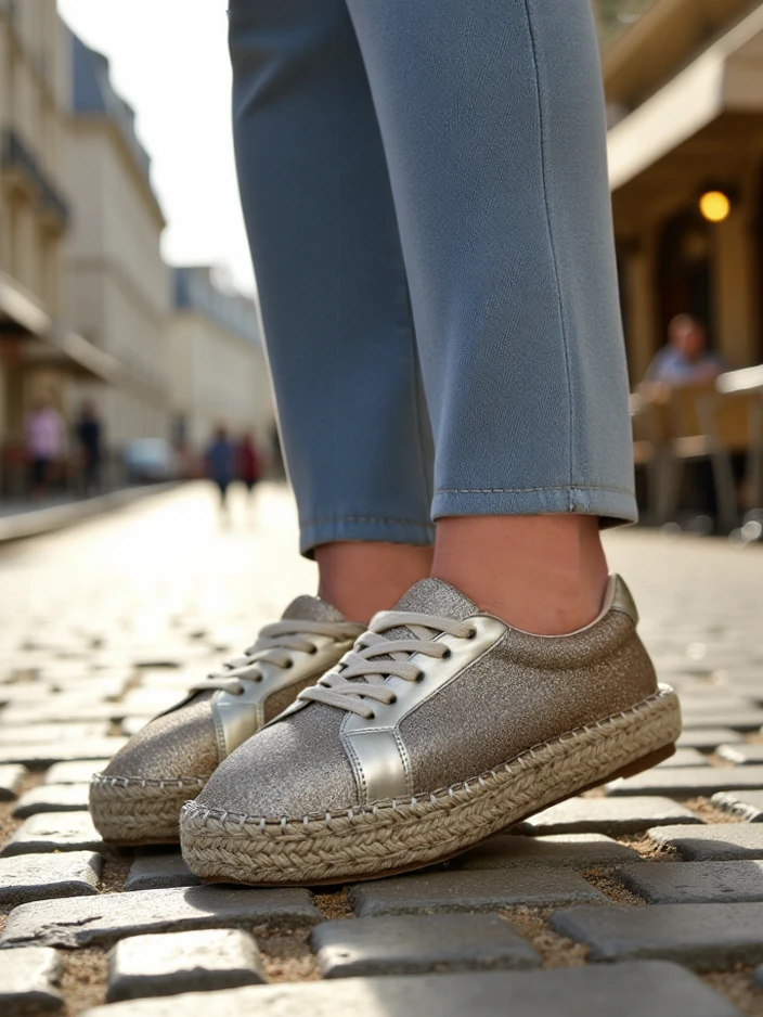 Обувки Royalfashion за жени с блестящи елементи Sercele